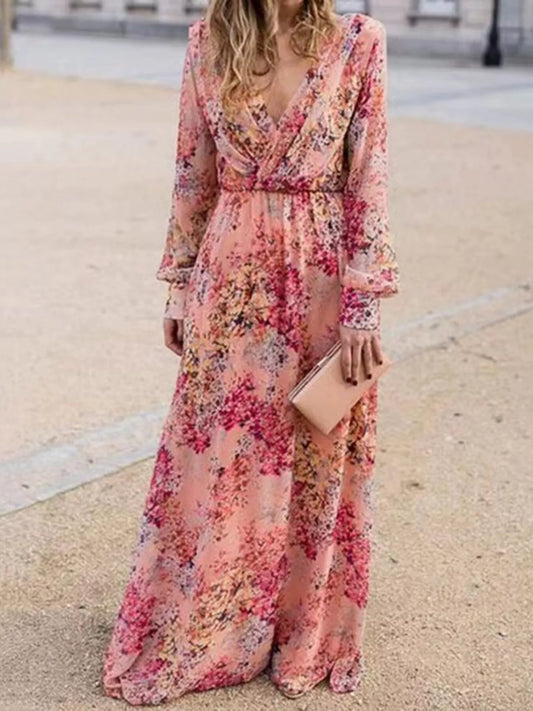 Pink Arabella Floral Maxi Dress