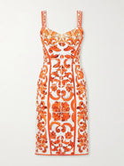 Margot Silk-Blend Charmeuse Mini Dress in Orange