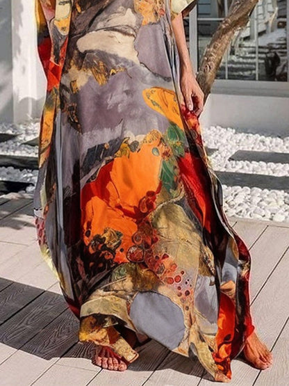 Neck Maxi Dresses Isadora Gauze Maxi Dress