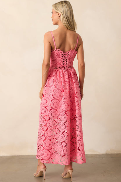 Coral Margot Coral Floral Embroidered Maxi Dress