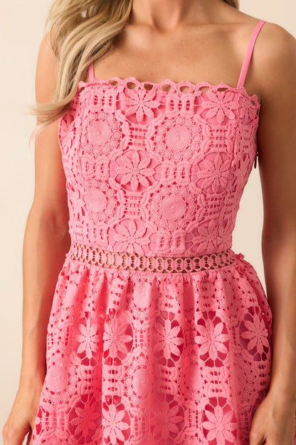 Coral Margot Coral Floral Embroidered Maxi Dress