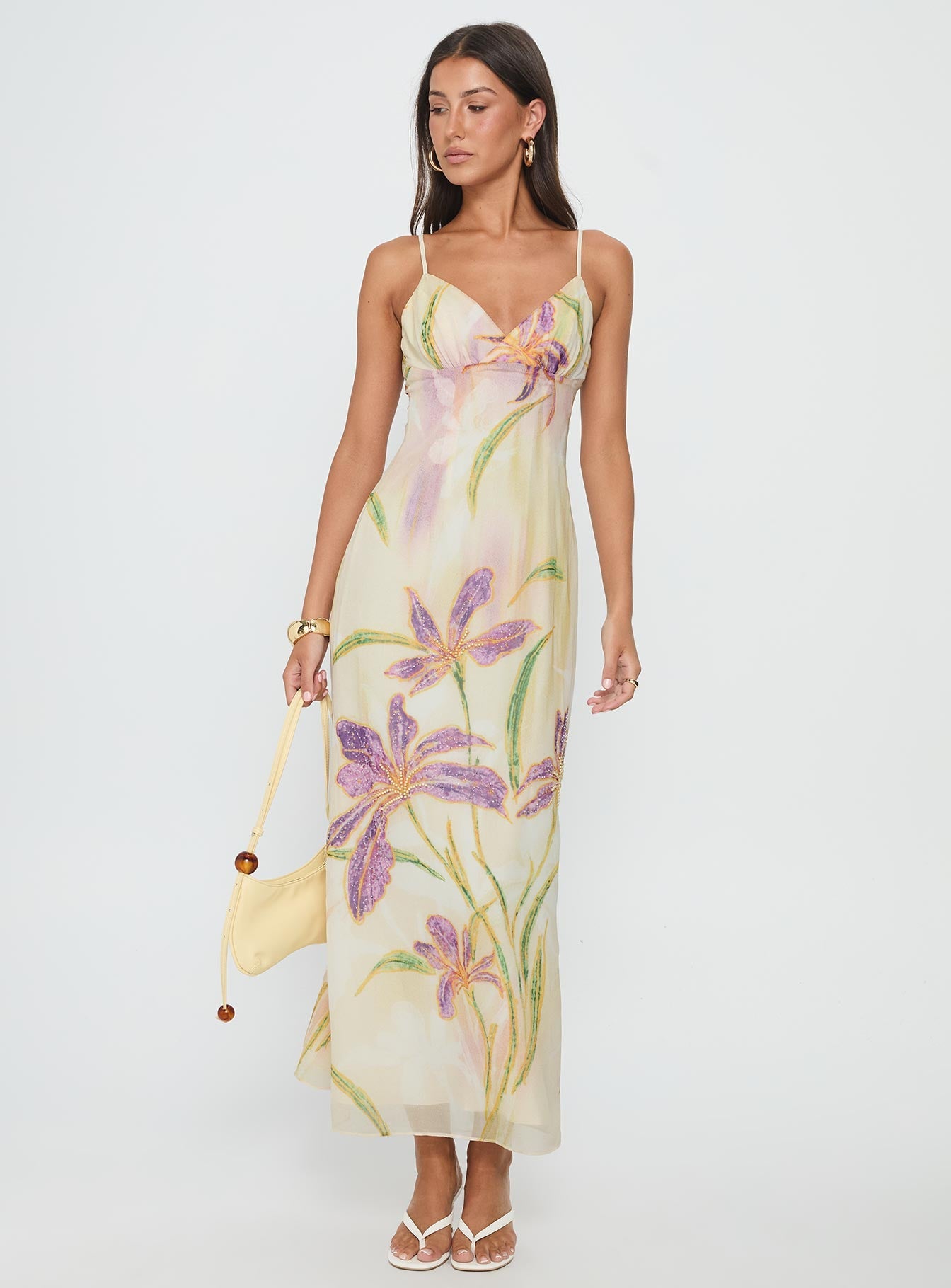 Floral / Multi Isakaia Beaded Floral Maxi Dress