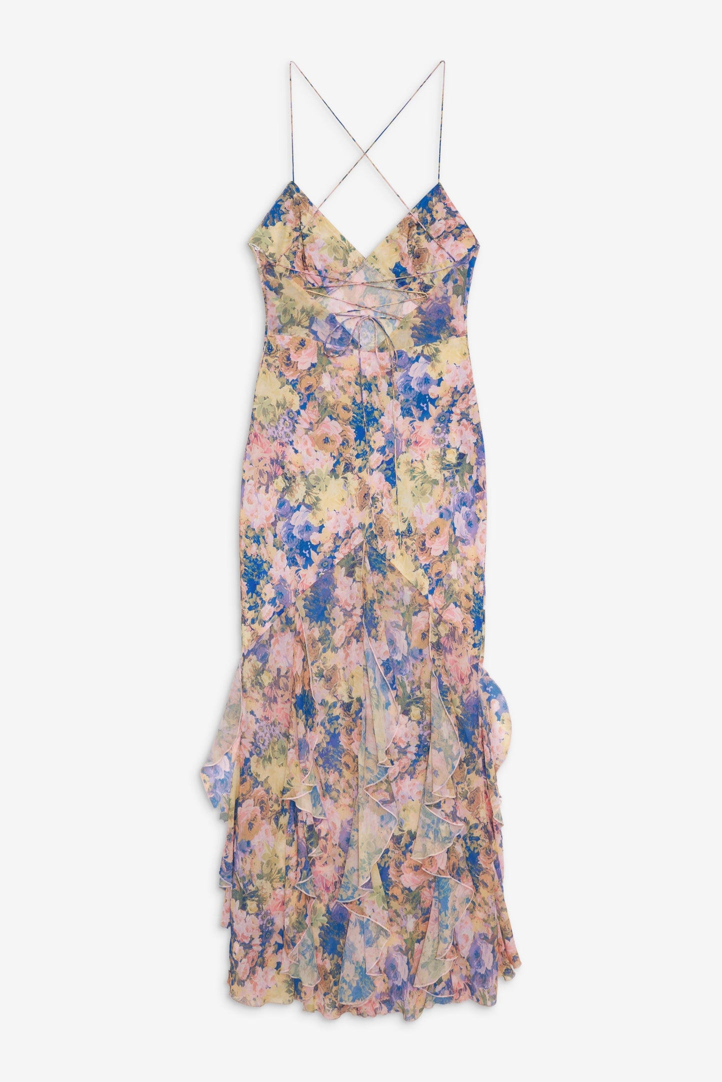 Elea Pink Silk Maxi Dress