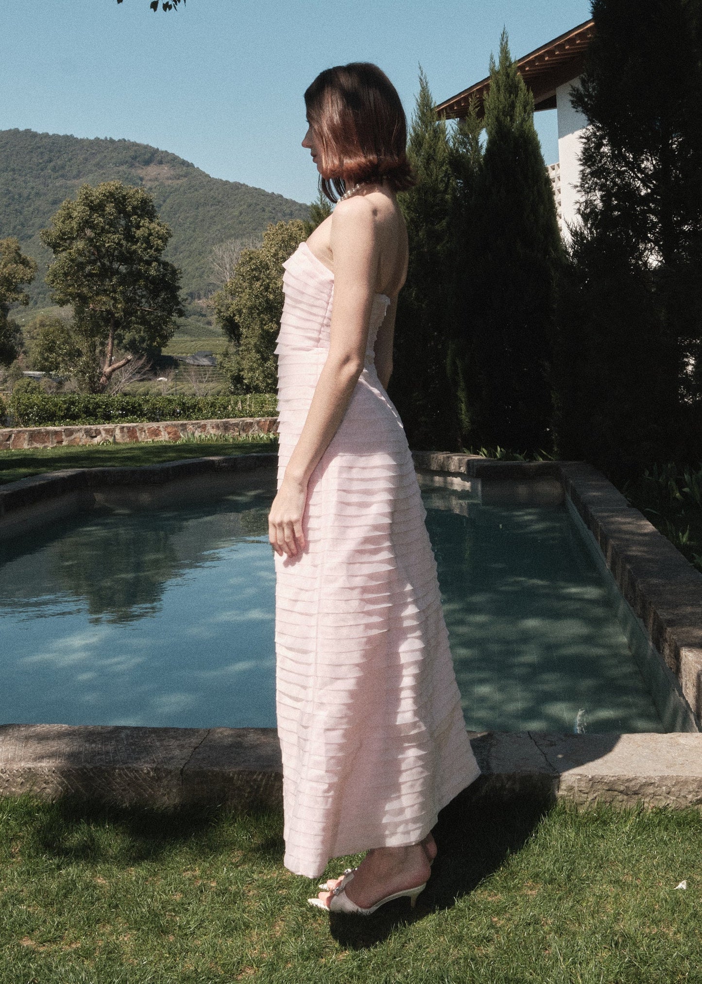 Gelato Afternoons Margot Strapless Maxi Dress in Blush