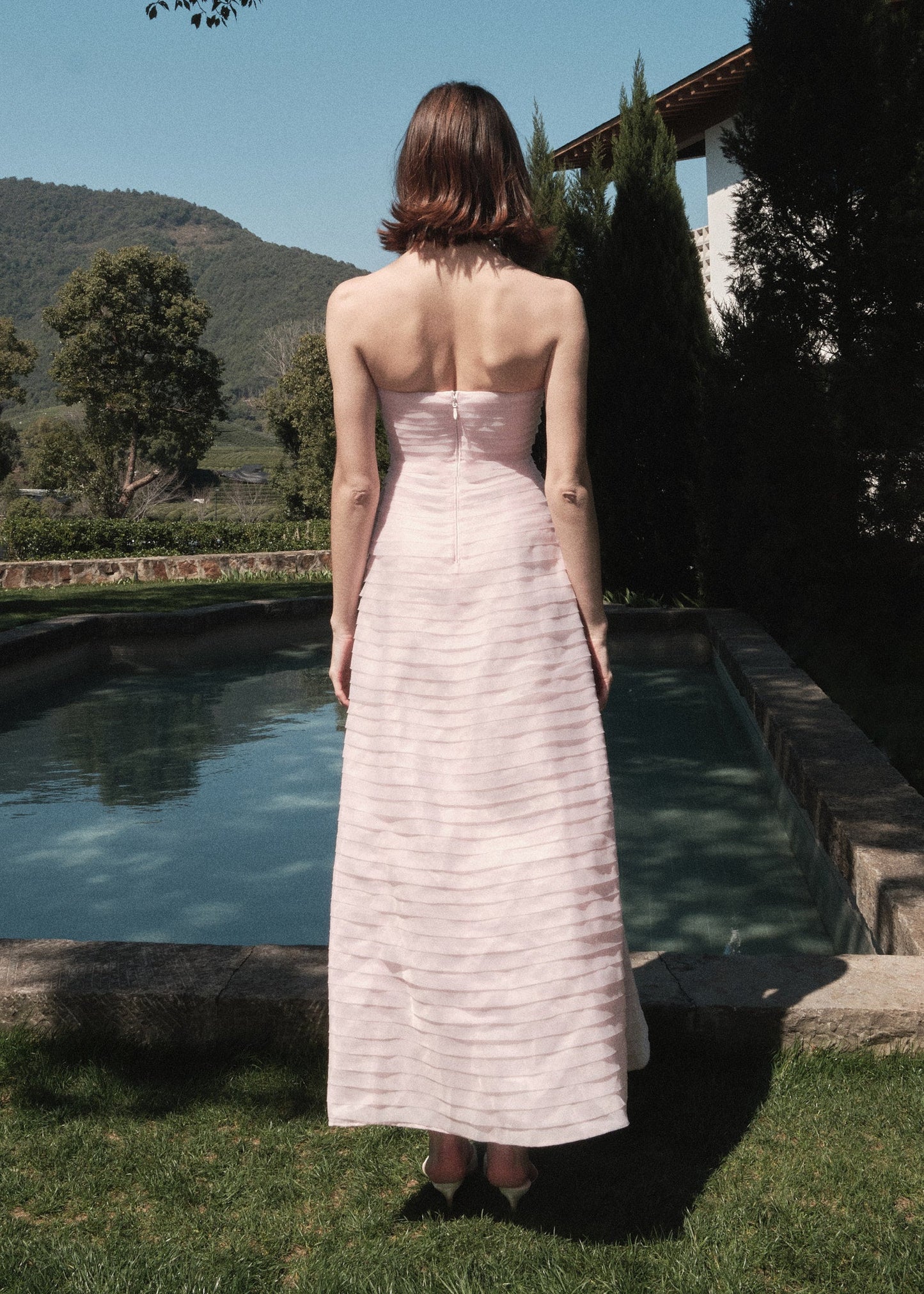 Gelato Afternoons Margot Strapless Maxi Dress in Blush