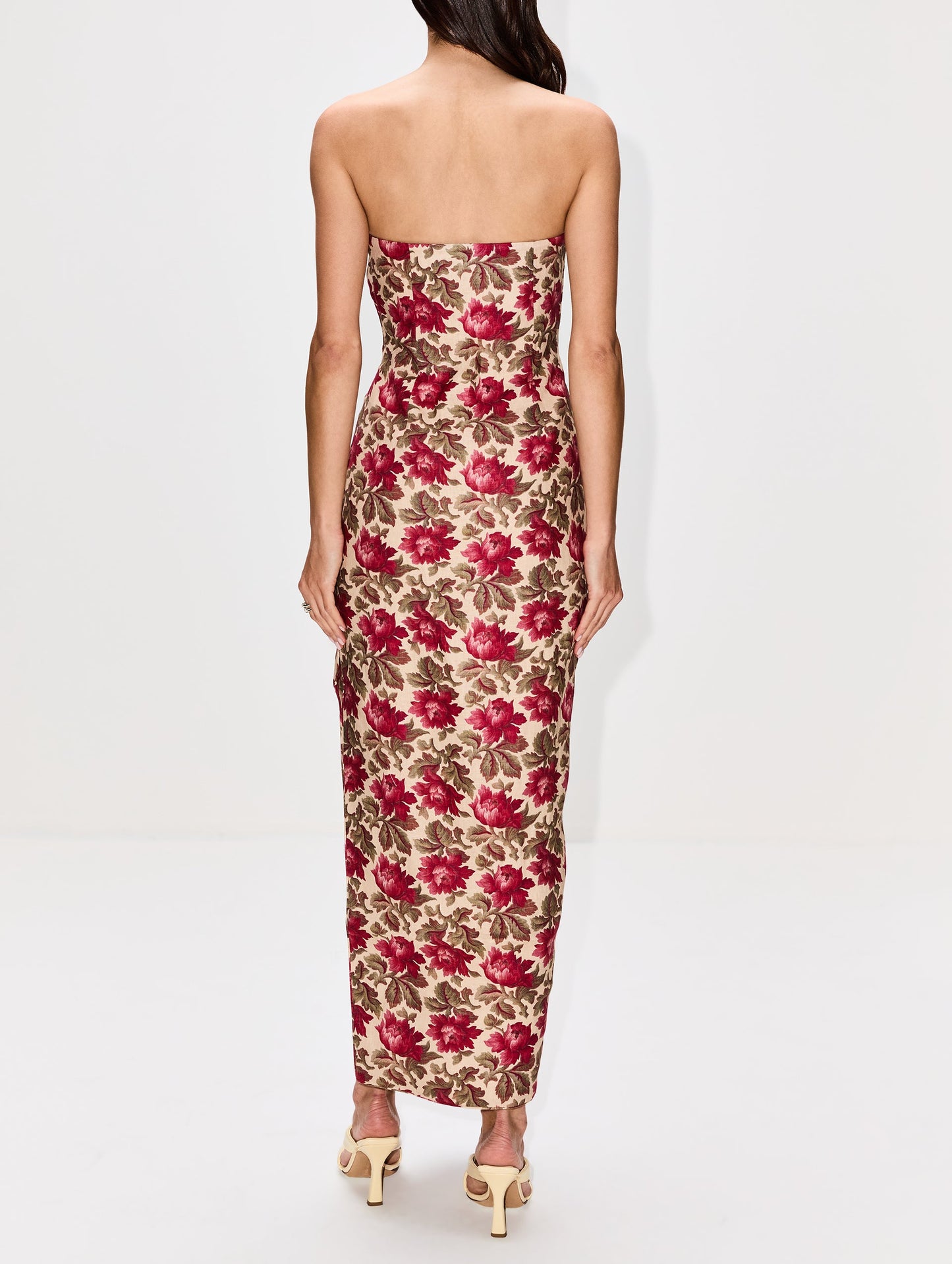 ROSE BUD Rosalie Strapless Silk Dress