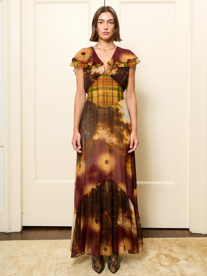 Plaid Multi Sophie Plaid Midi Dress