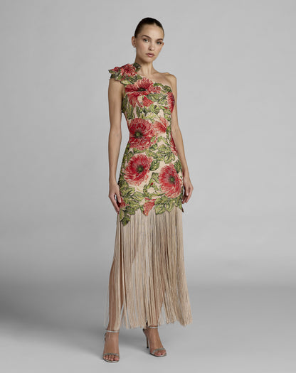 Length Tulle Cocktail Dress Mac Duggal 21303 Alexandra Jacquard Floor-Length Dress