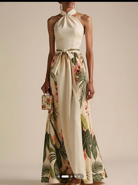 Celeste Halter Maxi Dress