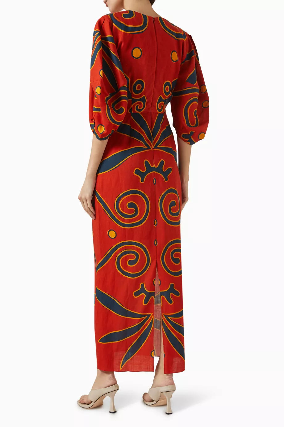 out Maxi Dress in Linen Gaia Linen Maxi Dress