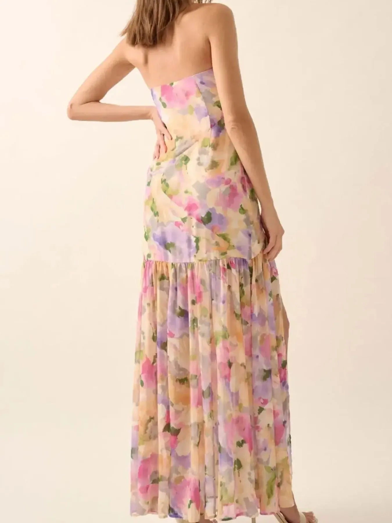 Lavender Margot Floral Maxi Dress