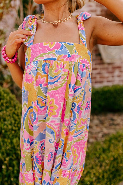 pink Margot Paisley Maxi Dress