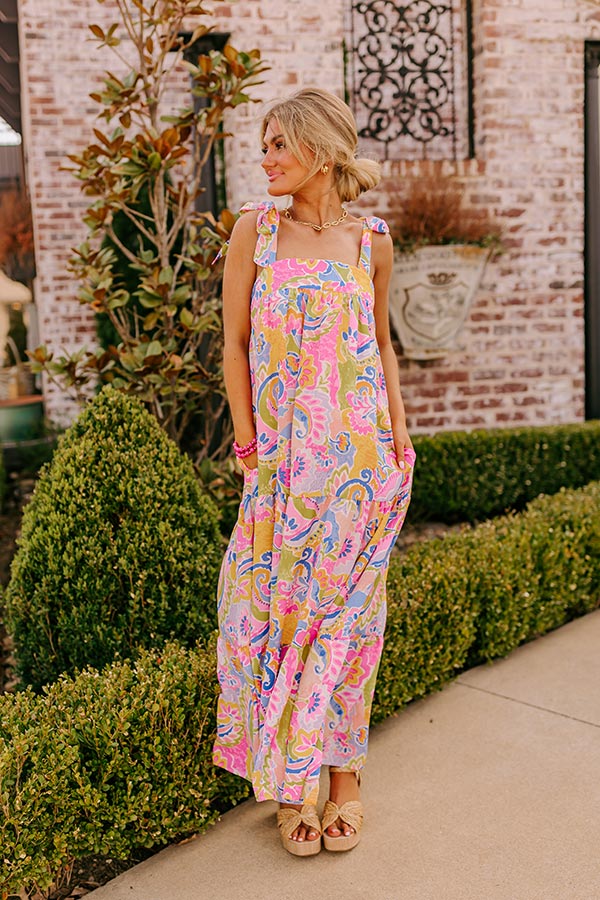 pink Margot Paisley Maxi Dress