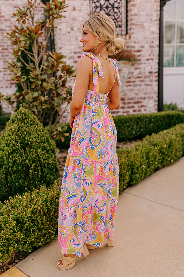 pink Margot Paisley Maxi Dress