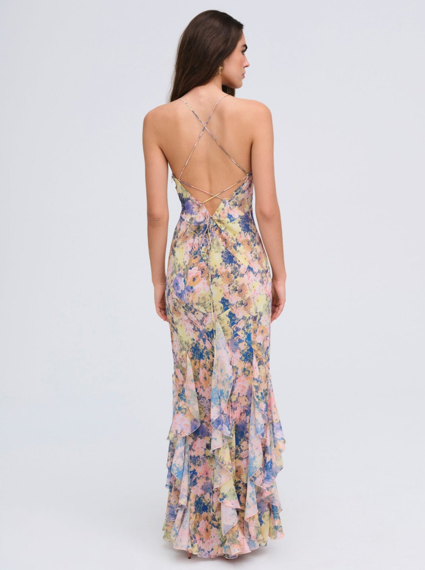 Elea Pink Silk Maxi Dress