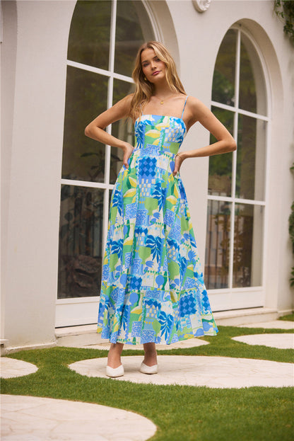 Marina Printed Midi Dress