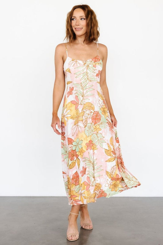 Baltic Born Womens Hilo Back Tie Maxi Dress | Multi | Size: Medium