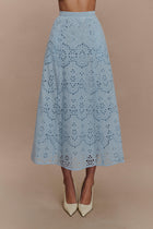 Arla Broderie Midi Dress