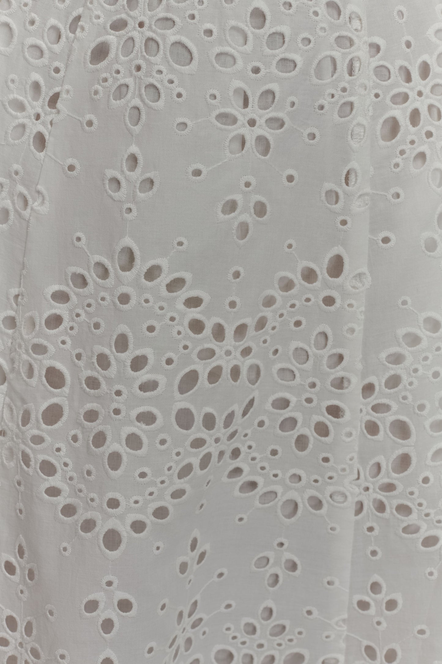 White Arla Broderie Midi Dress
