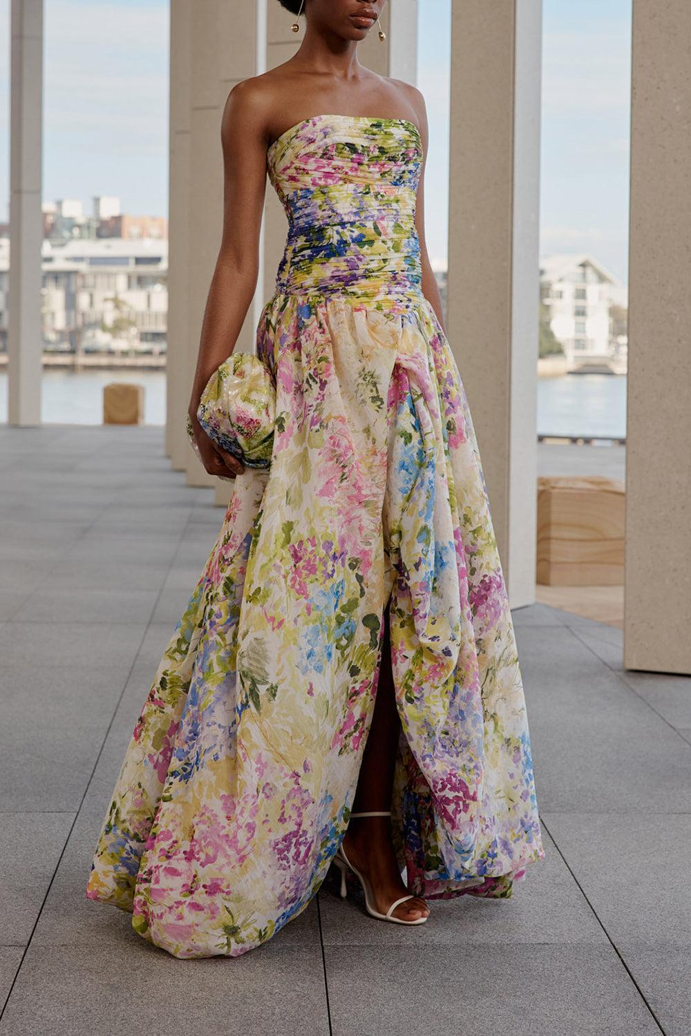 LAVANDUL Dahlia Silk Evening Gown