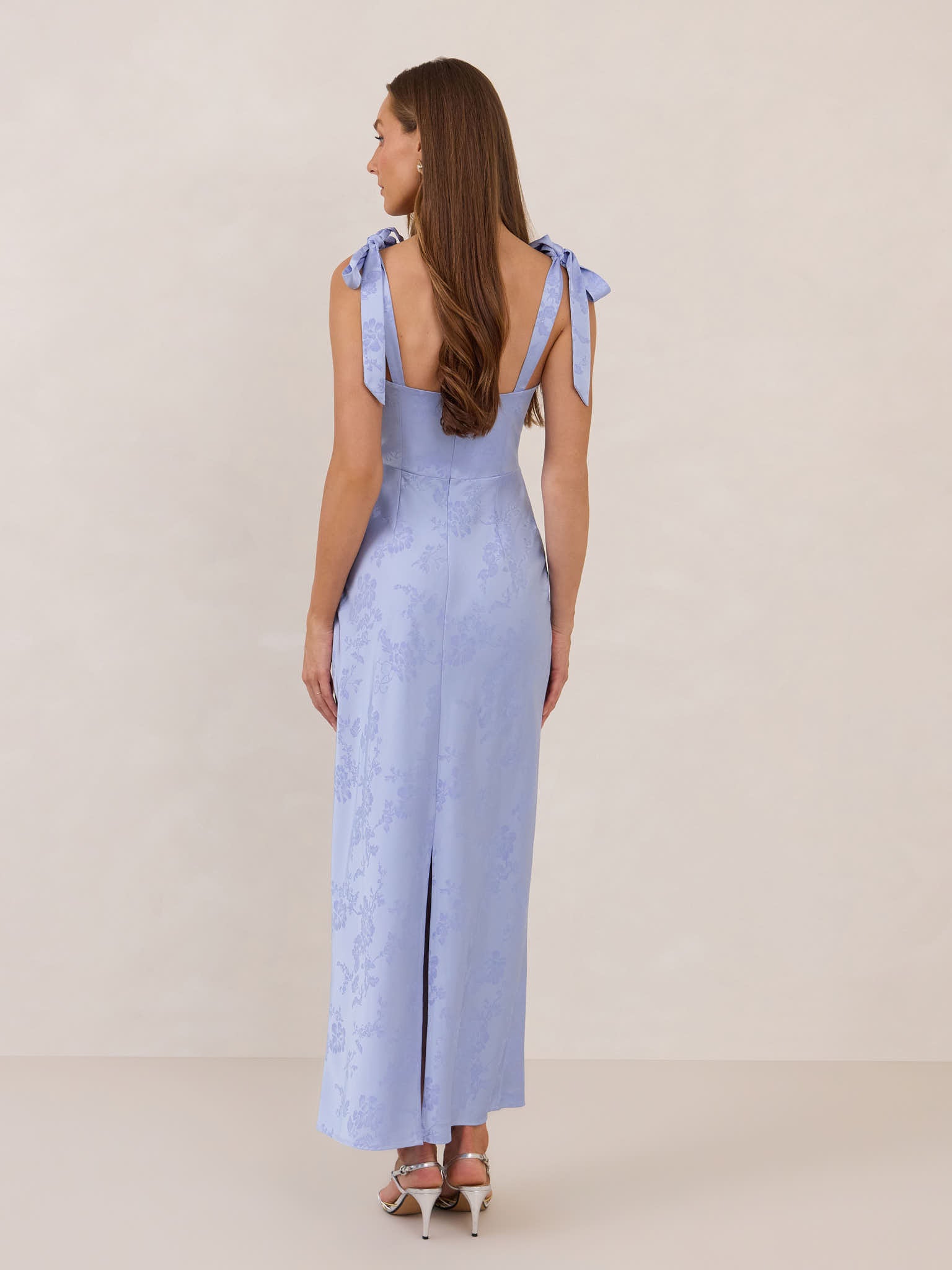 Cornflower Jacquard Dalton Jacquard Midi Dress in Cornflower