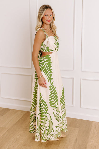 French Vanilla Arabella Cutout Midi Dress