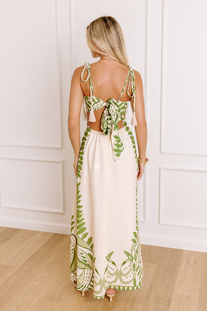 French Vanilla Arabella Cutout Midi Dress