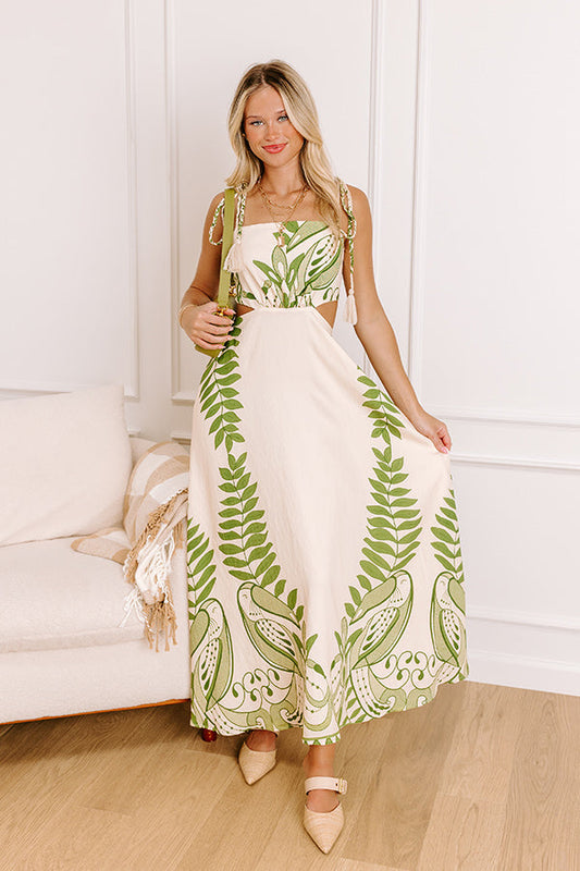 French Vanilla Arabella Cutout Midi Dress