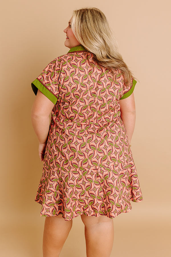 Olive Curves Isadora Silk Mini Dress in Sangria