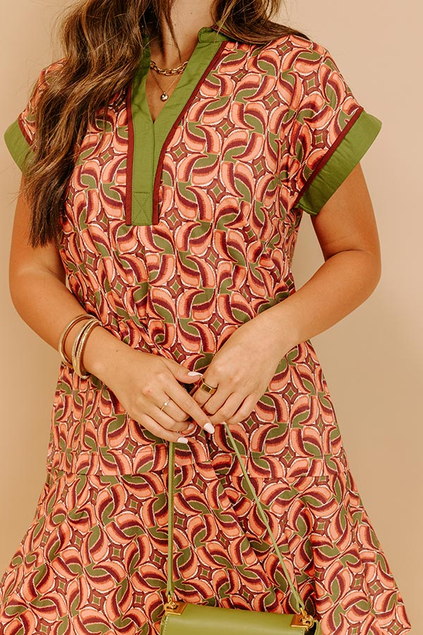Olive Isadora Silk Mini Dress in Sangria