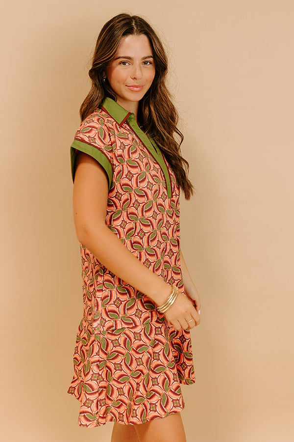 Olive Isadora Silk Mini Dress in Sangria