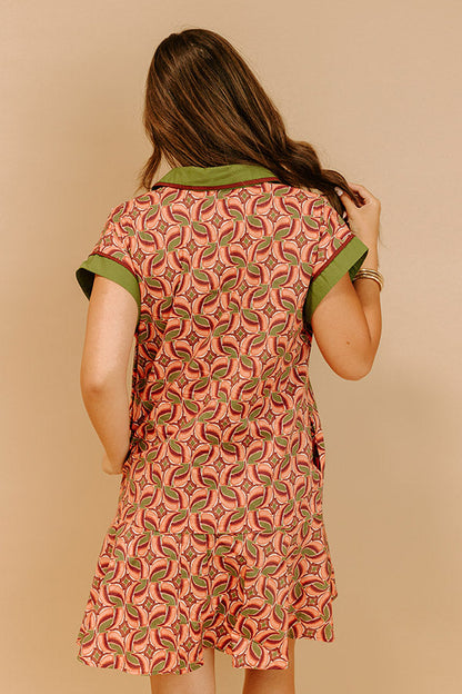 Olive Isadora Silk Mini Dress in Sangria