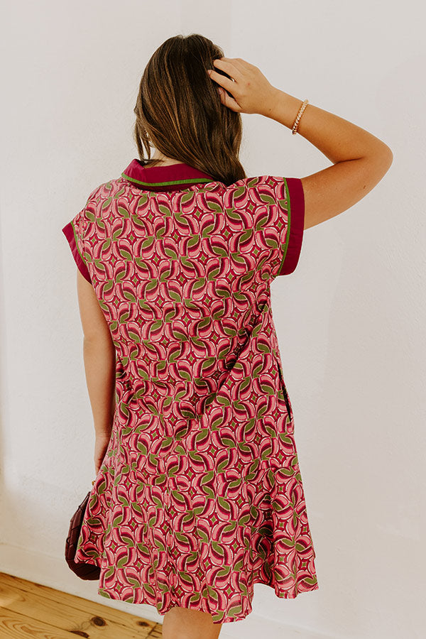 Sangria Isadora Silk Mini Dress in Sangria