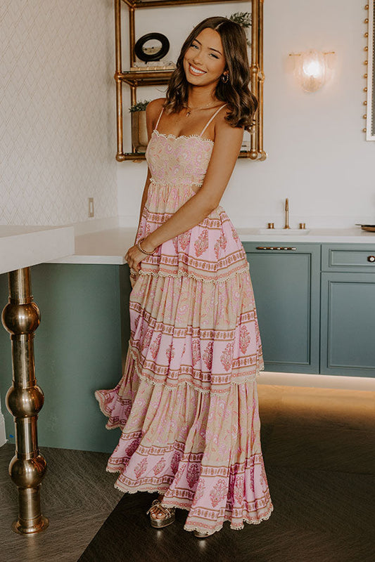 Primrose Yellow Margot Tiered Maxi Dress in Primrose Yellow
