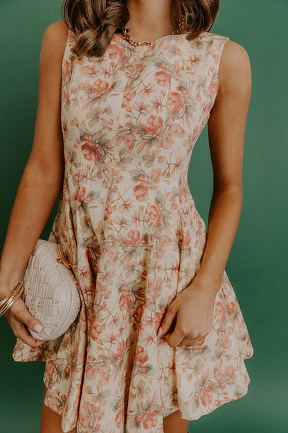 yellow Margot Floral Denim Mini Dress