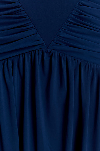 Navy Emory Jersey Cape Maxi Dress