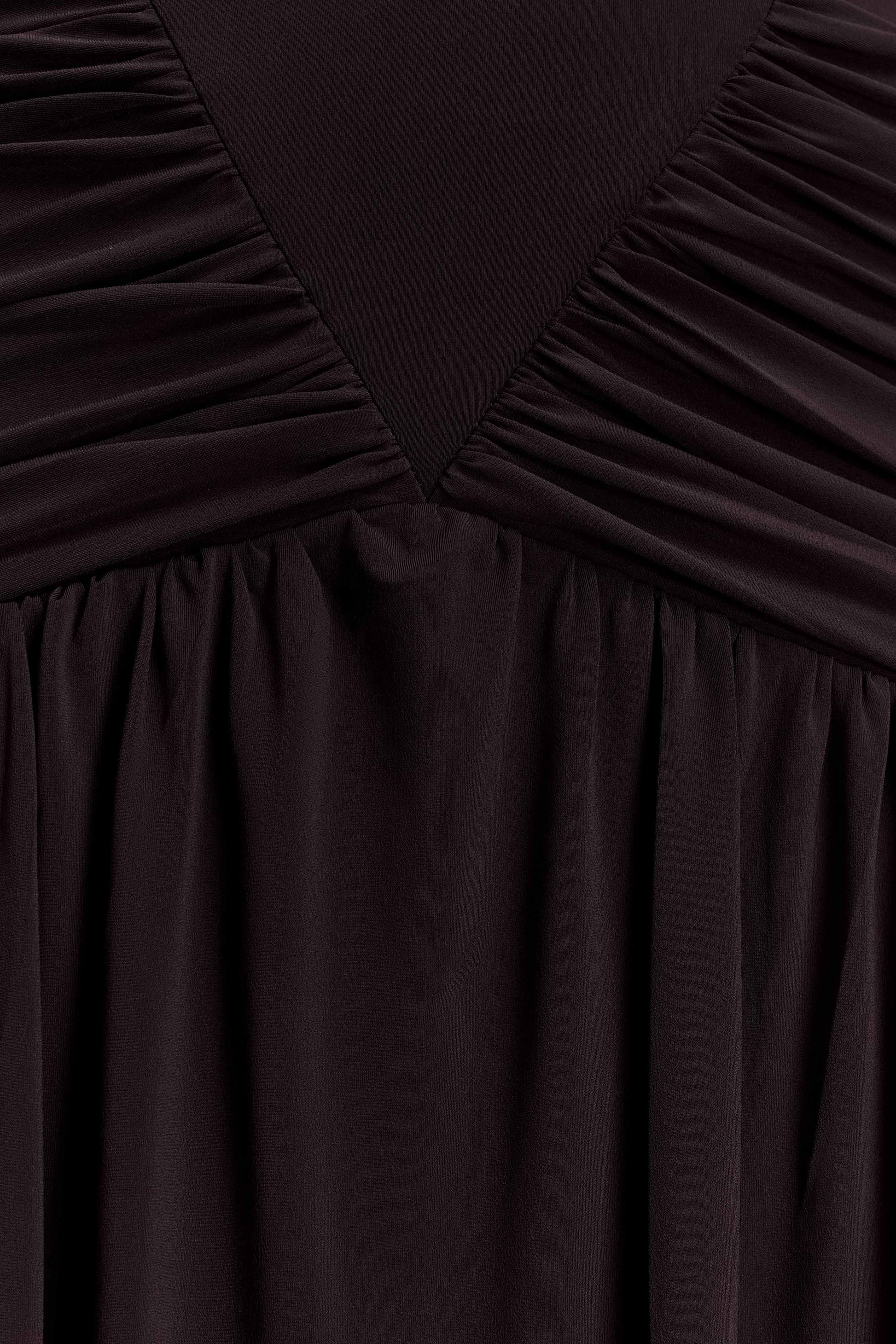 Chocolate Emory Jersey Cape Maxi Dress