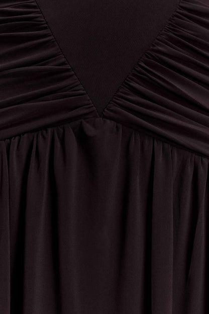 Chocolate Emory Jersey Cape Maxi Dress