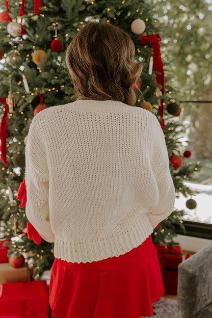 Bows Knit Cardigan Margot Smocked Eyelet Midi Dress