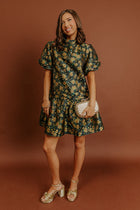 Ophelia Floral Jacquard Mini Dress
