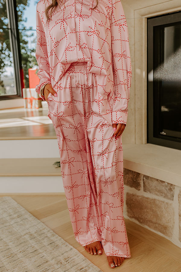 Bows High Waist Satin Pajama Pants Margot Smocked Eyelet Midi Dress