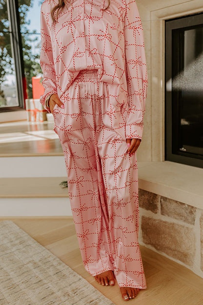 Bows High Waist Satin Pajama Pants Margot Smocked Eyelet Midi Dress