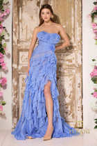 Arabella Ruffle Formal Slit Dress