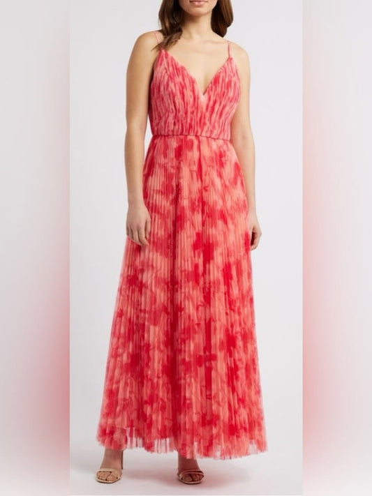 Margot Pleated Floral Gown