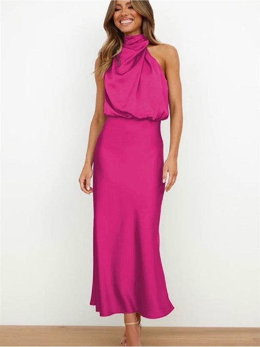 Arabella Satin Maxi Dress