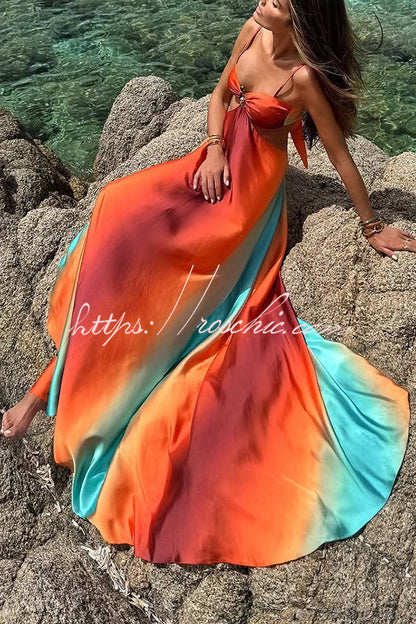 up Vacation Maxi Dress Vivienne Printed Cutout Maxi Dress
