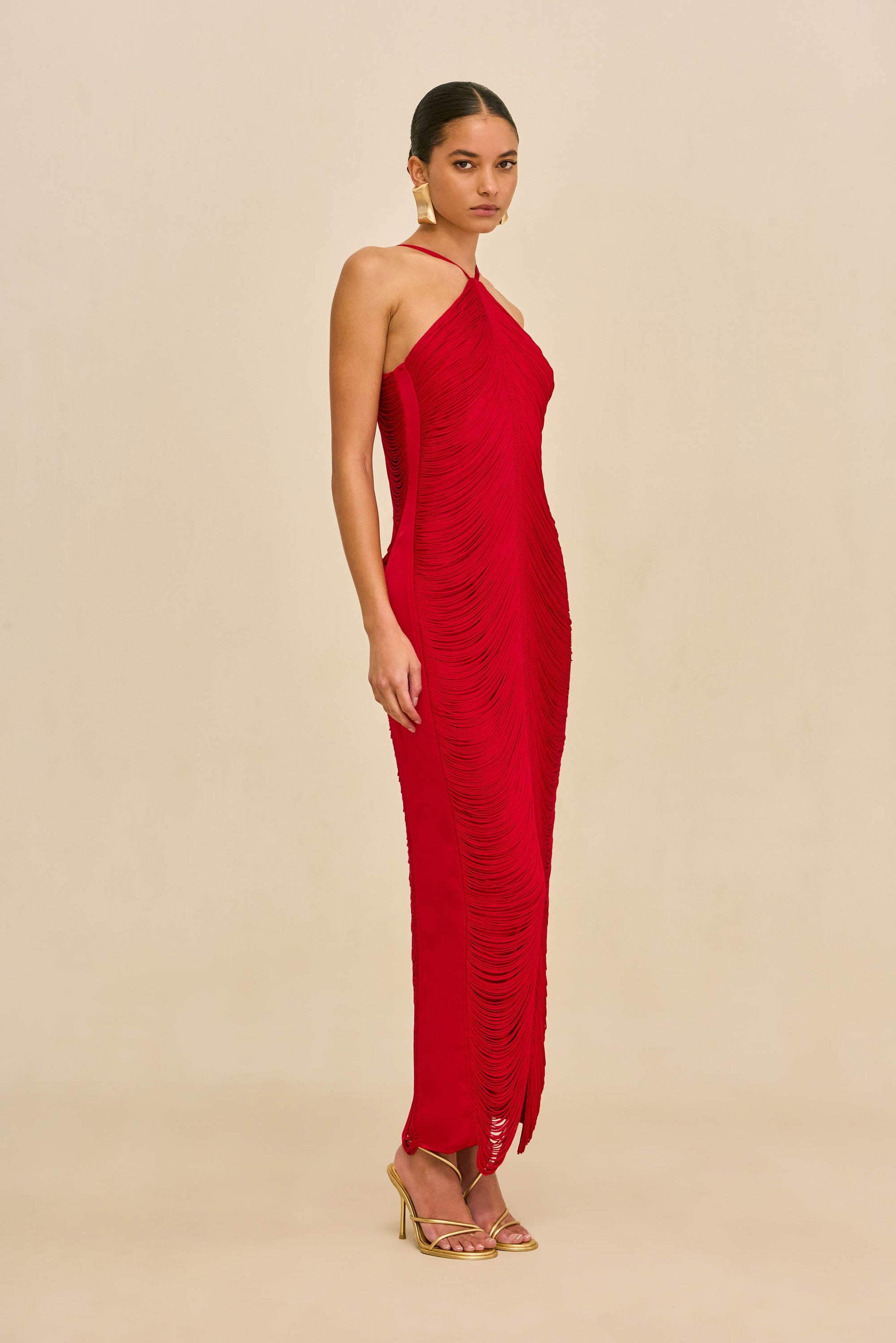 GHERMEZ Renata Silk Gown in Blossom