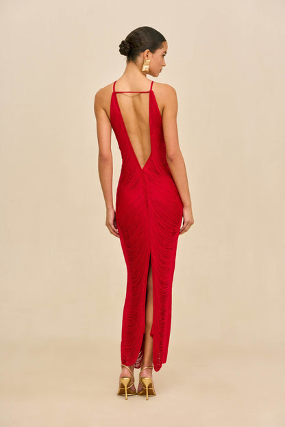 GHERMEZ Renata Silk Gown in Blossom