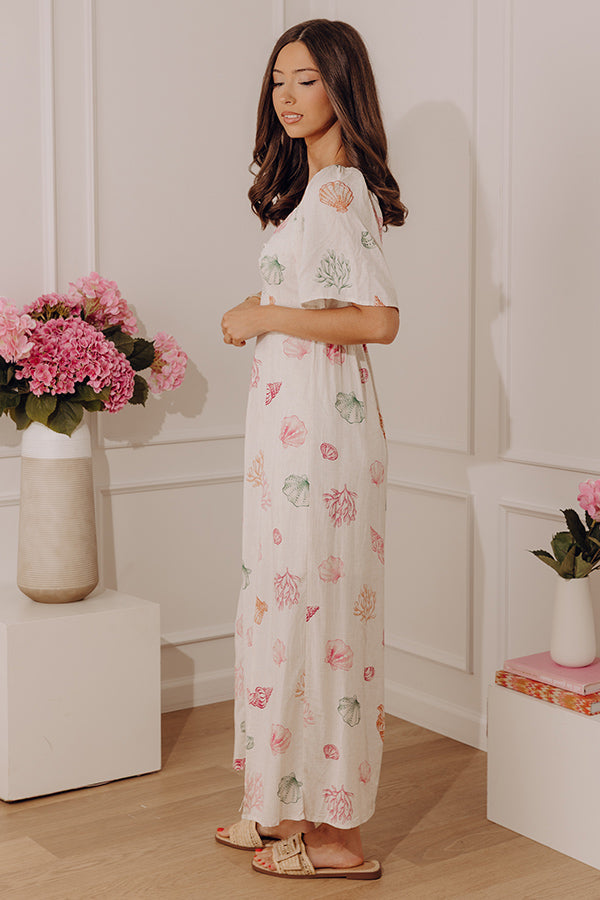 Blend Midi Dress Marina Linen-Blend Midi Dress