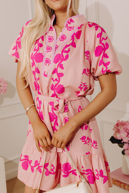 Pink Margot Floral Mini Dress